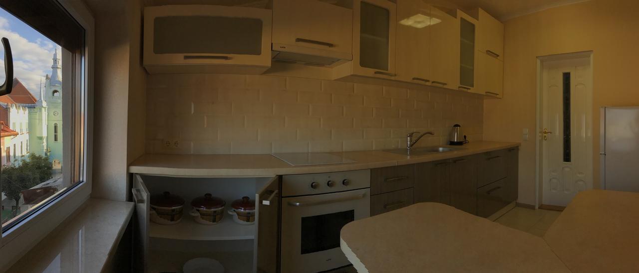 موكاشيفه Panoramic View Top Floor Apartment In The City Center المظهر الخارجي الصورة